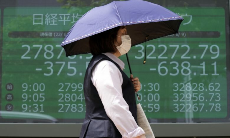 1654851169 Asian stocks slip after Wall Street slump